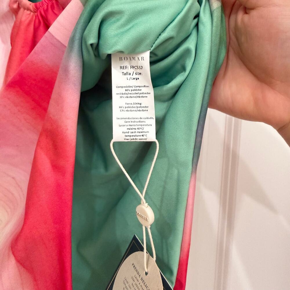 NWT Baomar Inaya One Piece Swimsuit in Watercolor Fruity Hues Size Large - Picture 7 of 7